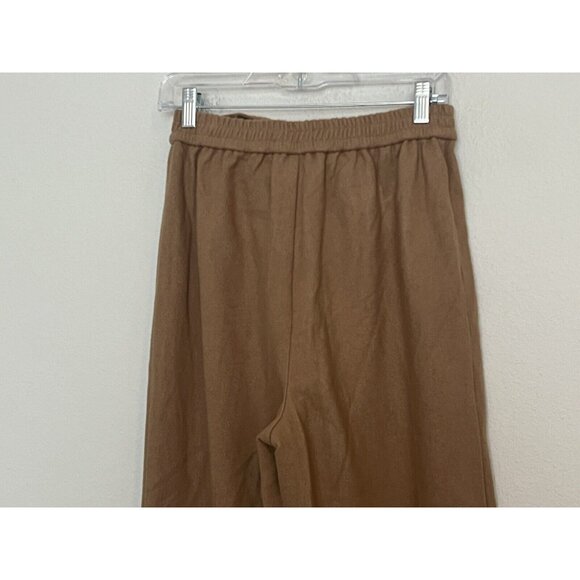 Wray Abby Wool Pant Brown Wide Leg Belted Size 4 - Picture 5 of 11